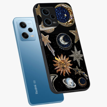 Celestial Gem Constellations Glass Case displayed in angled mockup highlighting gemstone inspired constellation design.