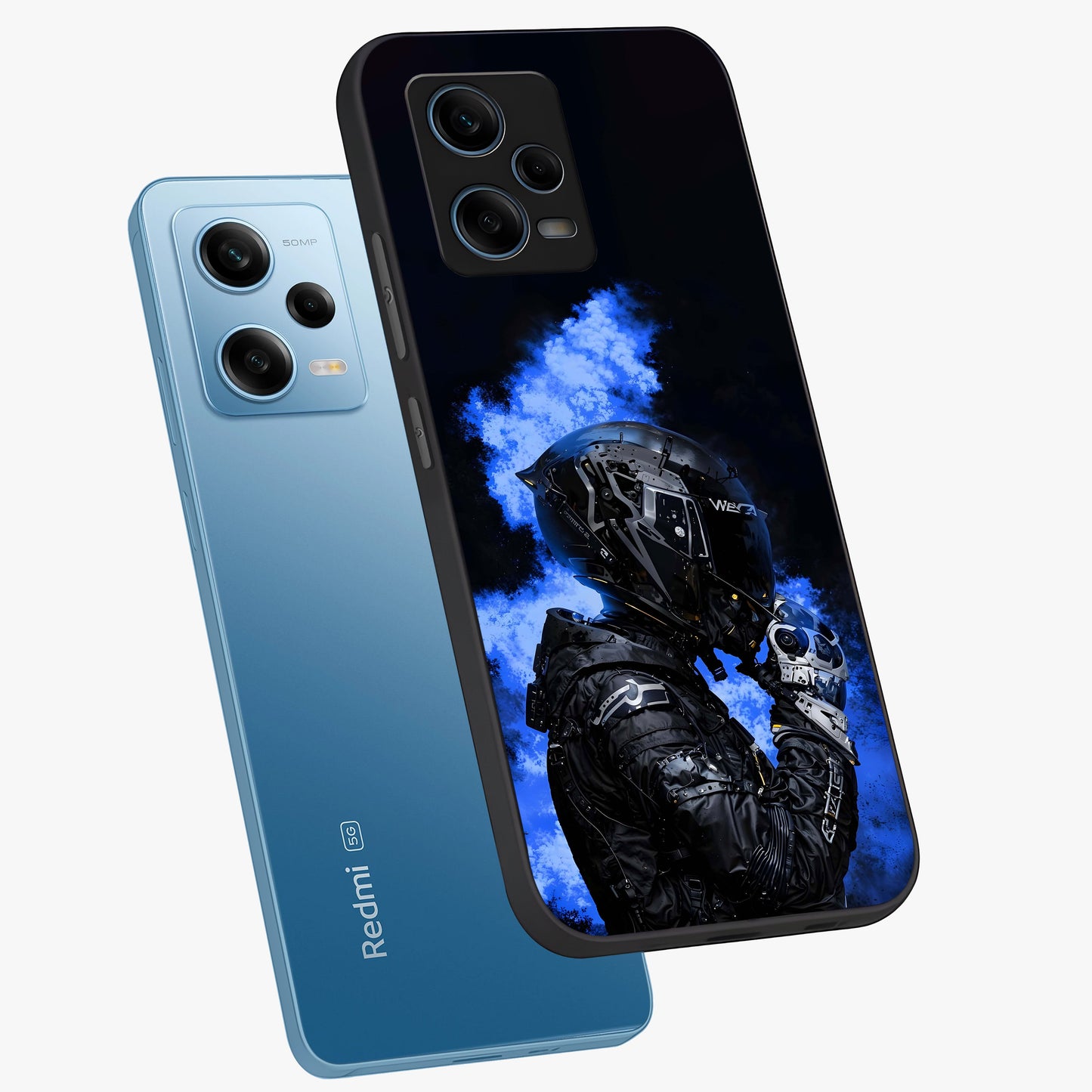 Cyber Sentinel Protocol Glass Case displayed in angled mockup highlighting digital cyber design with sci-fi aesthetic style.