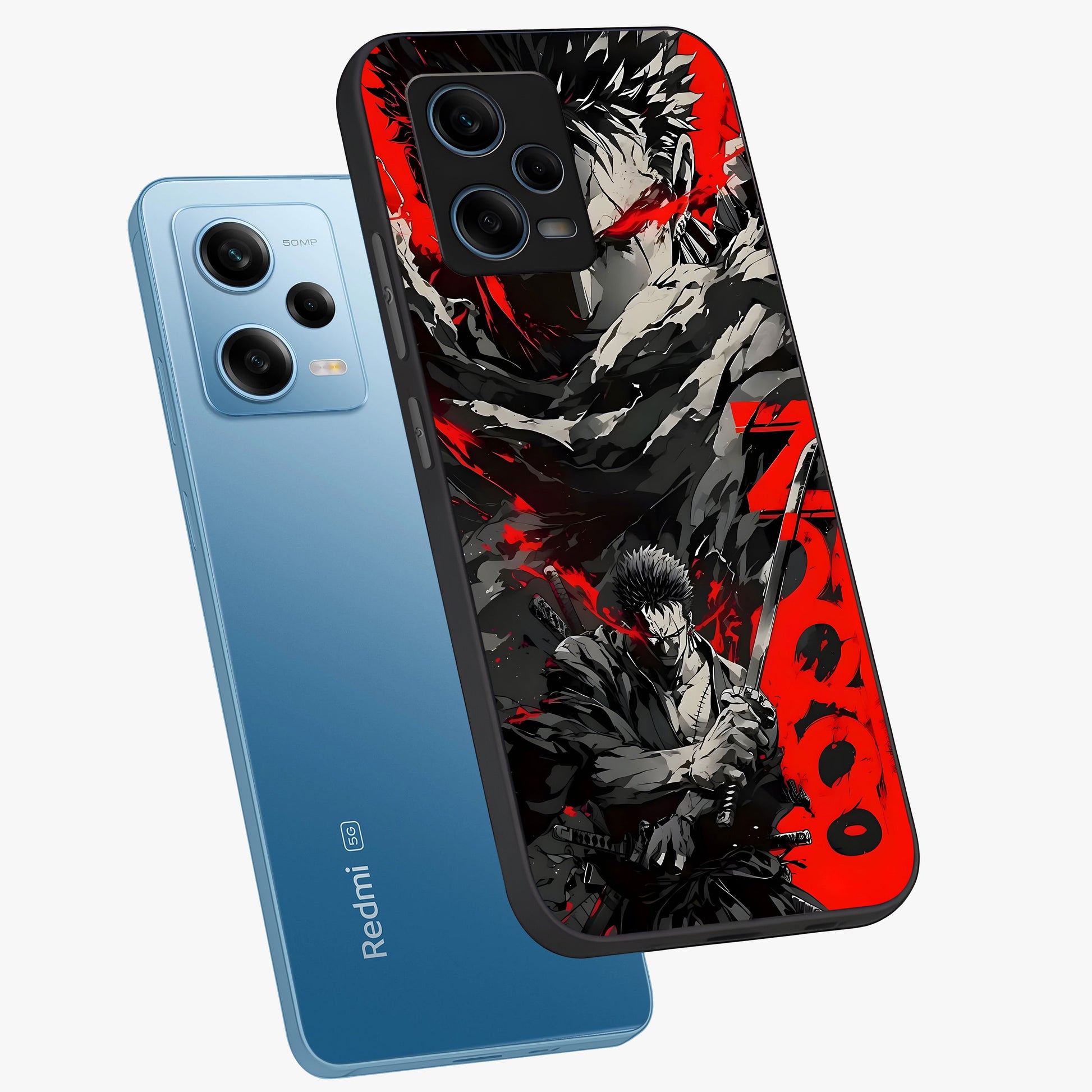 Demon Sword Resolve Glass Case displayed in angled mockup highlighting powerful demon sword illustration with dark fantasy aesthetic.