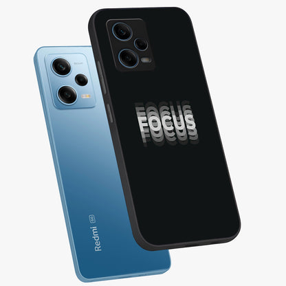 Focus Mode On Glass Case displayed in angled mockup highlighting clean minimal text artwork with modern aesthetic style.