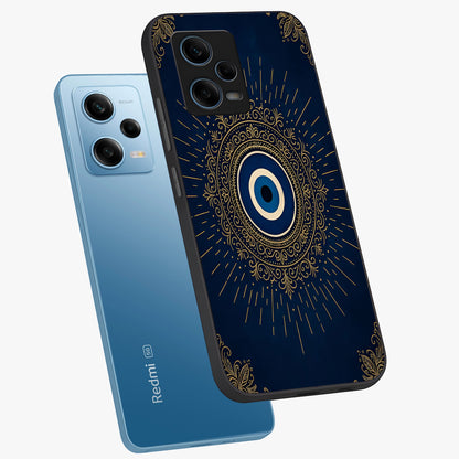 Golden Celestial Charm Glass Case displayed in angled mockup highlighting sparkling cosmic charm design with celestial aesthetic.