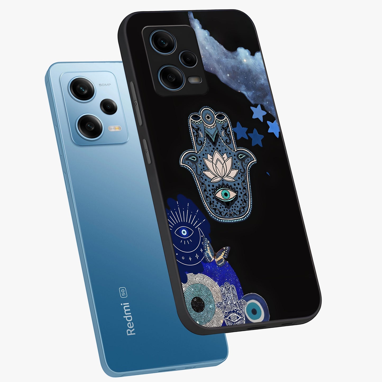 Mystic Hand Aura Glass Case displayed in angled mockup highlighting magical aura design with spiritual aesthetic style.