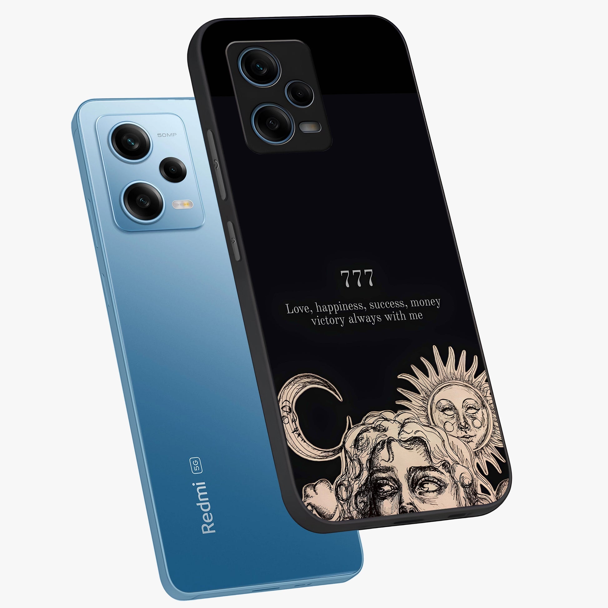 Mystic Victory Aura Glass Case displayed in angled mockup highlighting energetic aura design with bold mystical aesthetic.