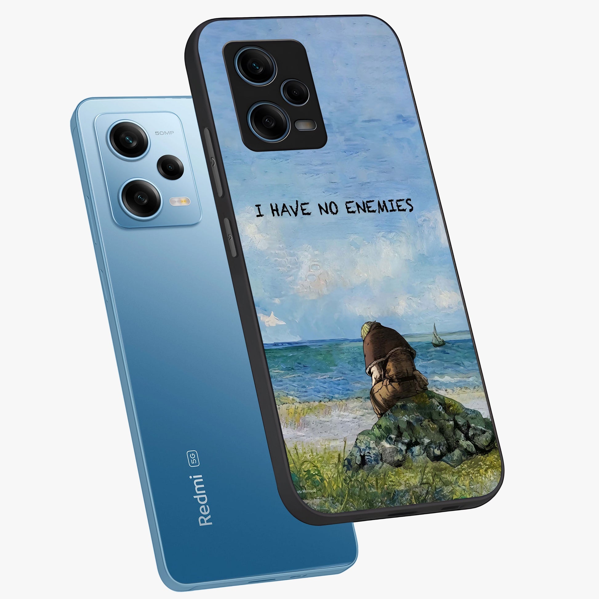 Peace Beyond War Glass Case displayed in angled mockup highlighting meaningful message design with artistic aesthetic style.
