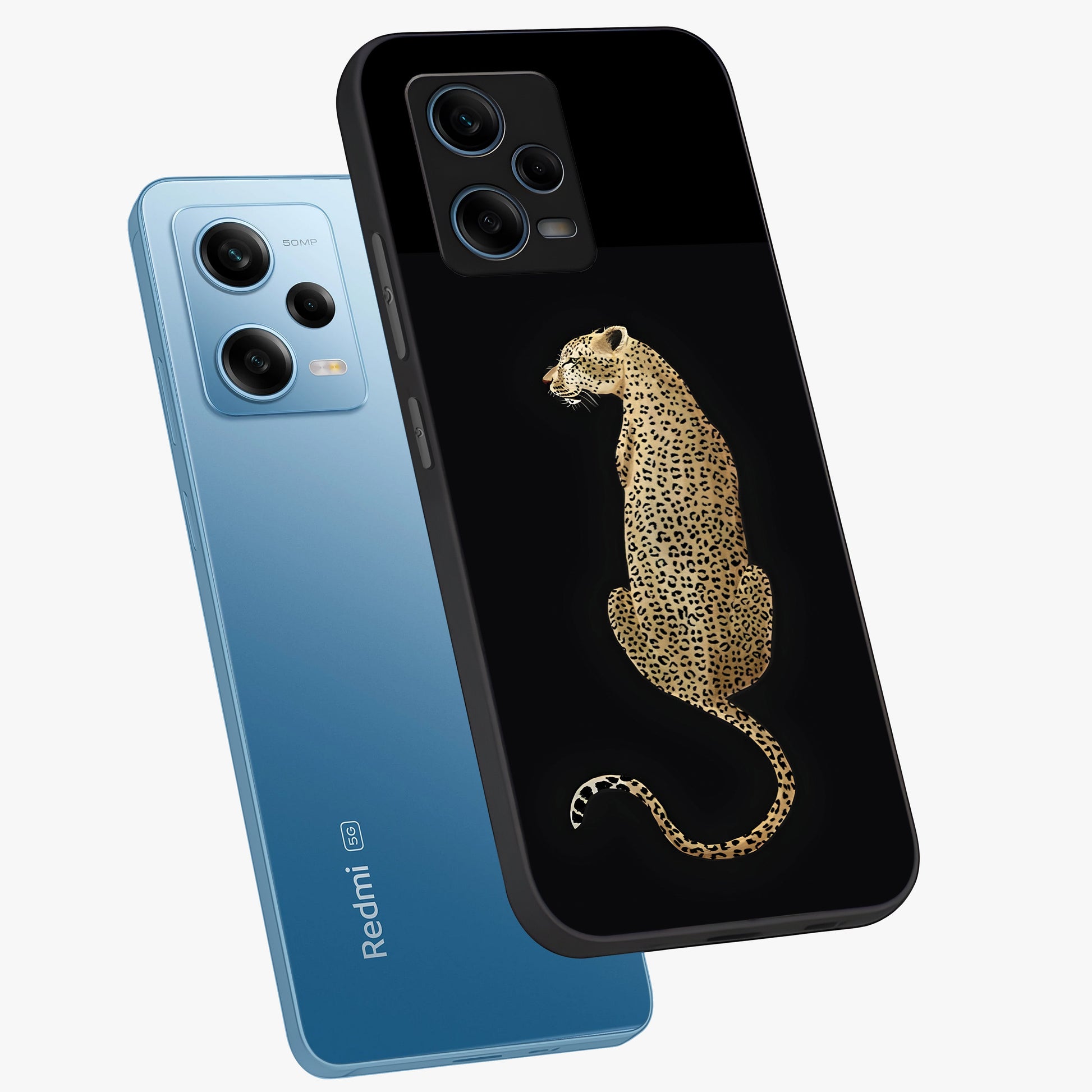 Regal Leopard Glass Case displayed in angled mockup highlighting powerful animal illustration with stylish wild aesthetic.