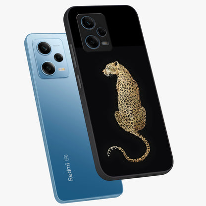 Regal Leopard Glass Case displayed in angled mockup highlighting powerful animal illustration with stylish wild aesthetic.