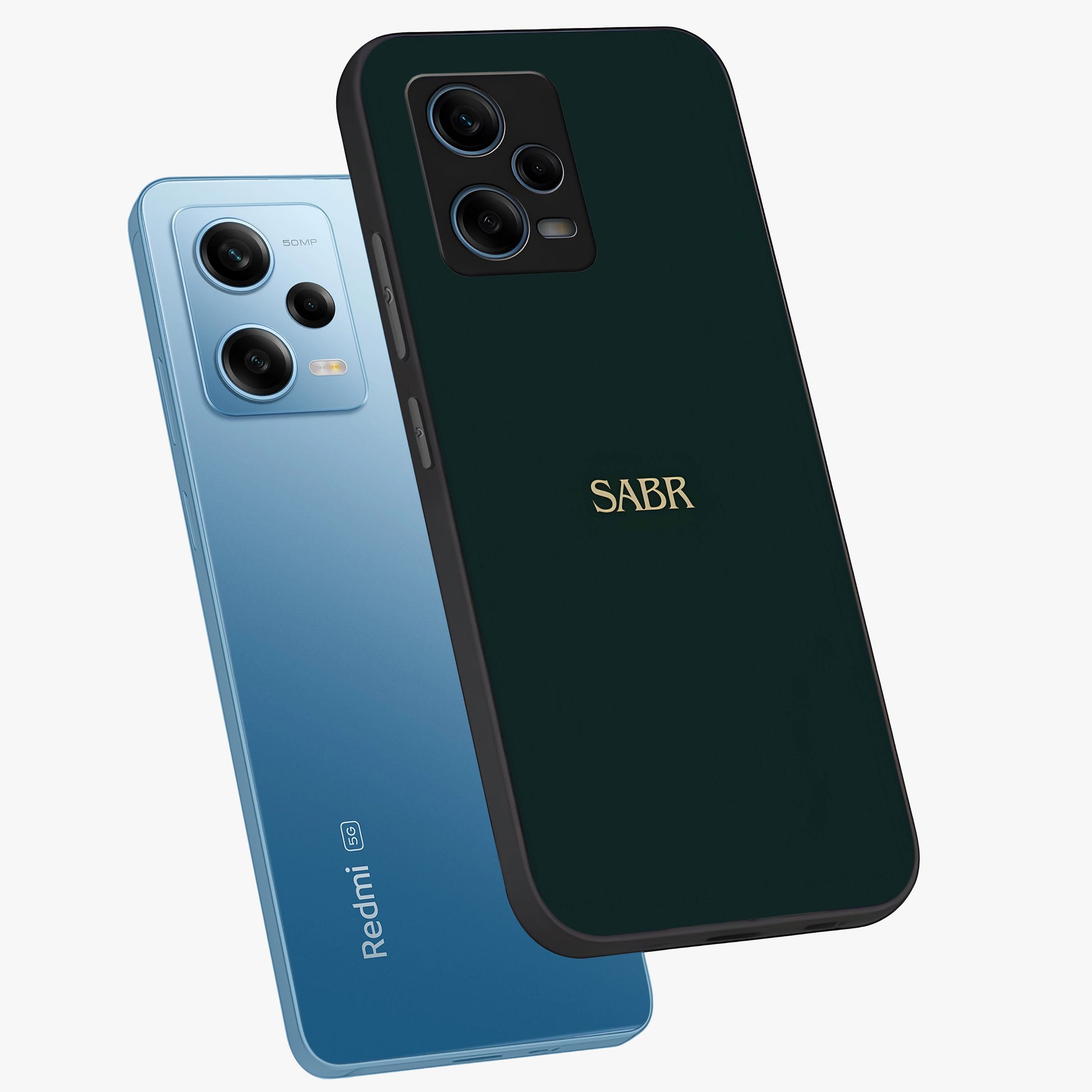 Sabr Minimal Patience Glass Case displayed in angled mockup highlighting simple inspirational design with clean aesthetic style.