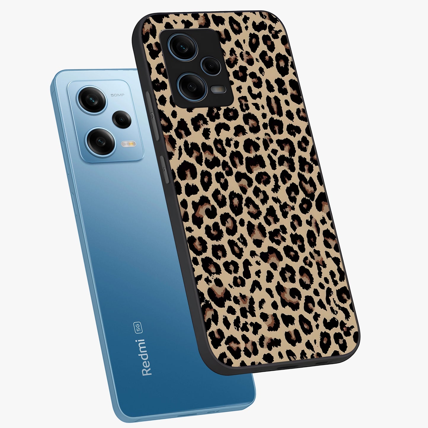 Savage Chic Pattern Glass Case displayed in angled mockup highlighting bold fashion inspired design with chic aesthetic.
