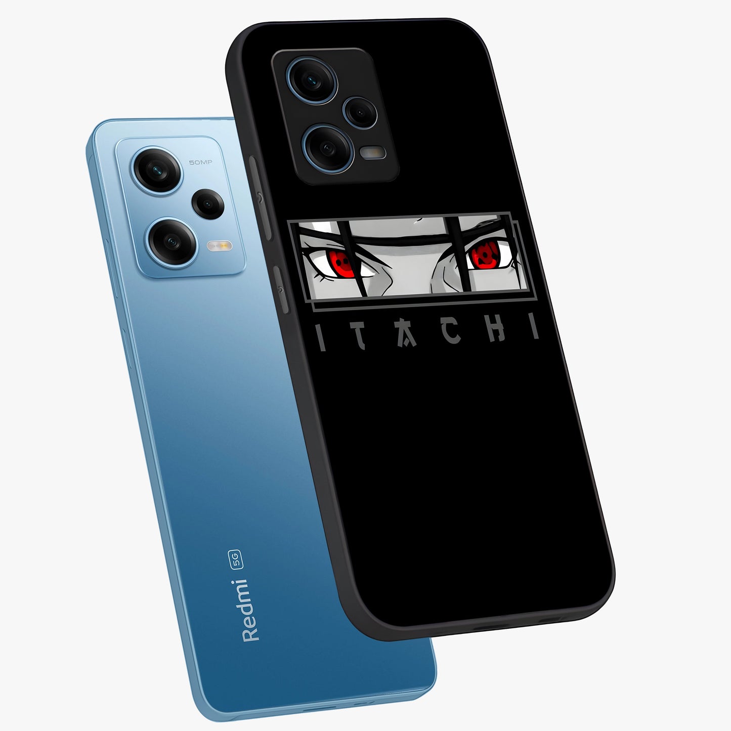 Scarlet Gaze Dominance Glass Case displayed in angled mockup highlighting intense visual design with bold scarlet aesthetic.