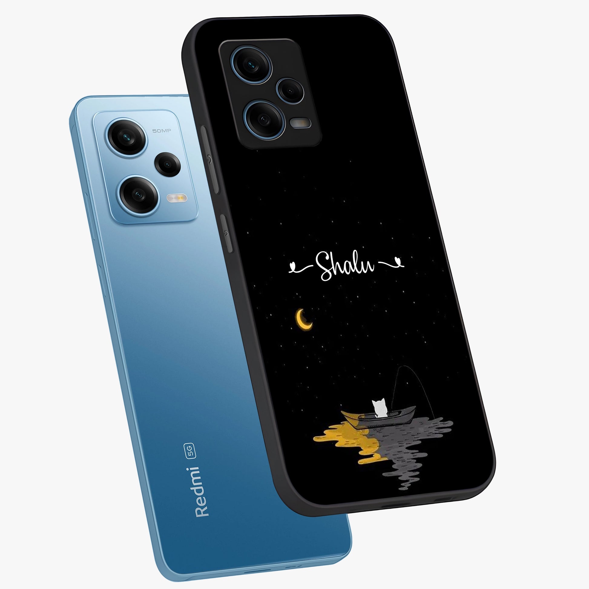 Silent Night Row Glass Case displayed in angled mockup highlighting peaceful evening design with dreamy night aesthetic.