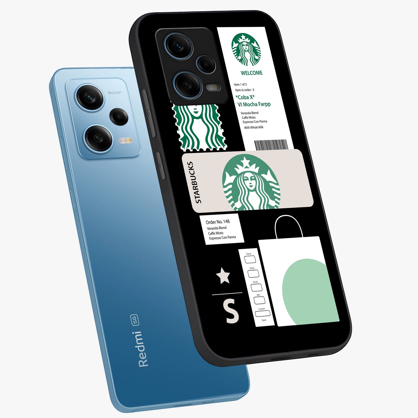 Starbucks Mocha Glass Case displayed in angled mockup highlighting stylish mocha themed design with cozy café aesthetic.