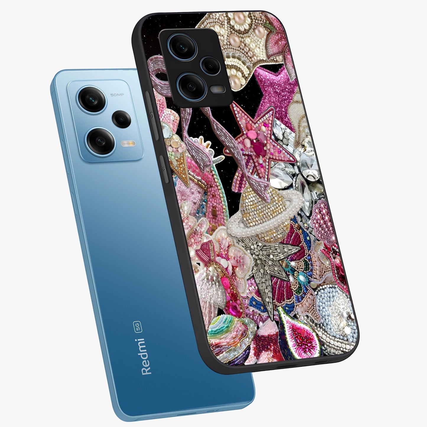 Starlit Jewel Dream Glass Case displayed in angled mockup highlighting glowing celestial jewel design with dreamy aesthetic.