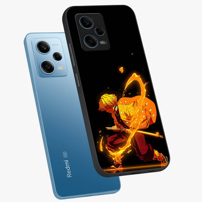 Thunder Flame Execution Glass Case displayed in angled mockup highlighting dramatic fire themed design with intense fantasy aesthetic.