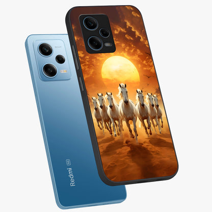 Wild Sunset Majesty Glass Case displayed in angled mockup highlighting vibrant sunset sky design with scenic aesthetic.