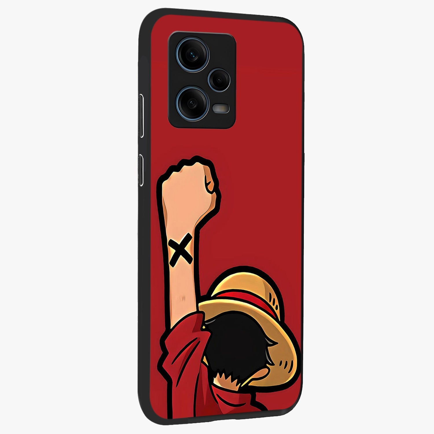 Luffy X Spirit Glass Case upright view showcasing striking anime artwork with adventurous character theme.