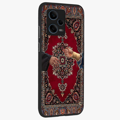 Royal Touch Reach Glass Case upright view showcasing stylish royal inspired artwork with graceful theme.