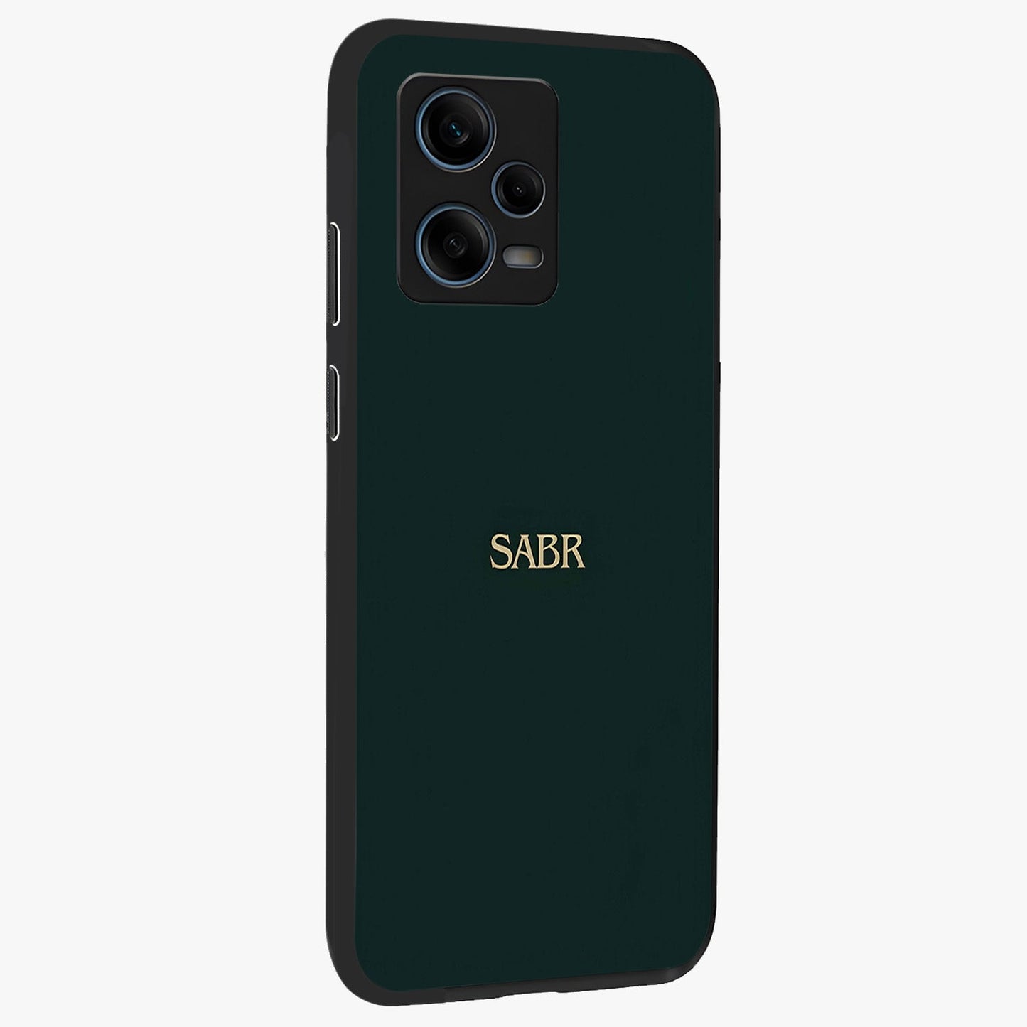 Sabr Minimal Patience Glass Case upright view showcasing calm minimalist artwork with motivational patience theme.