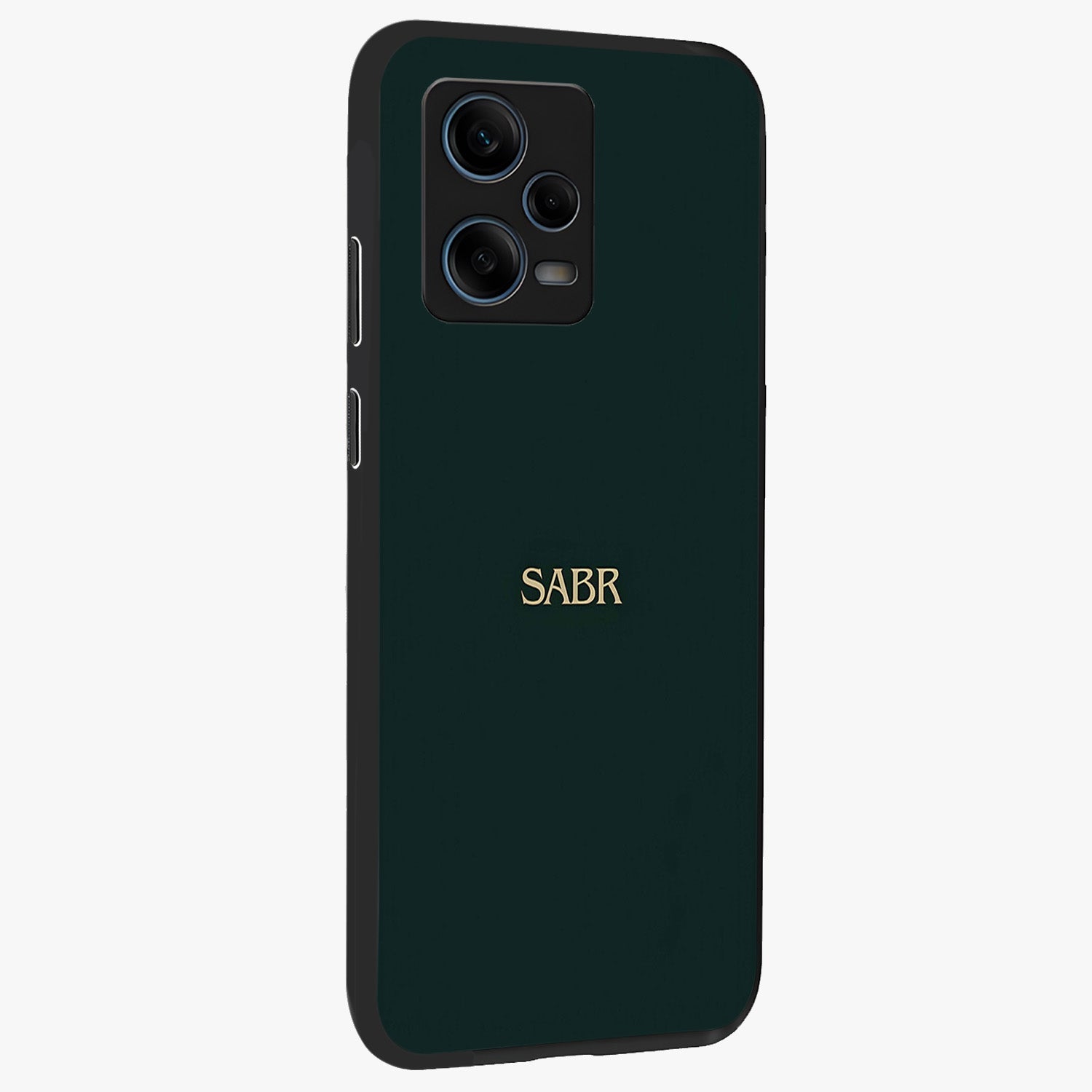 Sabr Minimal Patience Glass Case upright view showcasing calm minimalist artwork with motivational patience theme.