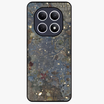 Aesthetic Astrolophia Glass Case showing flat back view with dreamy aesthetic design and glossy glass finish.