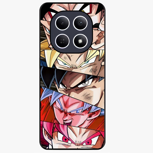 Anime Character Glass Case showing flat back view with vibrant anime artwork and glossy glass finish.