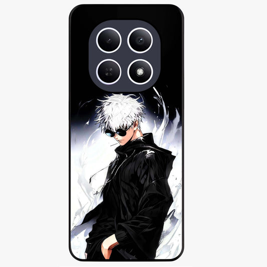 Limitless Shadow King Glass Case showing flat back view with powerful shadow warrior artwork and glossy glass finish.