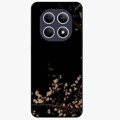 Petal Moon Light With Custom Name Glass Case showing flat back view with floral moonlight artwork and personalized name design.