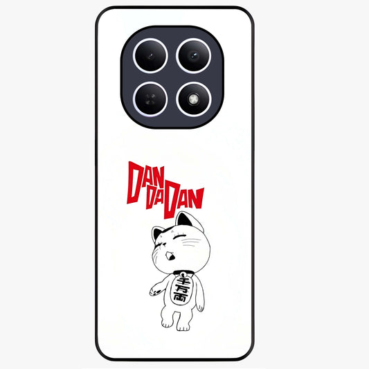 Playful Spirit Charm Glass Case showing flat back view with cheerful charm themed artwork and glossy glass finish.