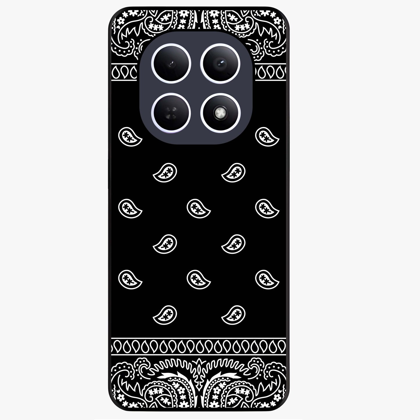 Retro Rebel Threads Glass Case showing flat back view with vintage street style artwork and glossy glass finish.