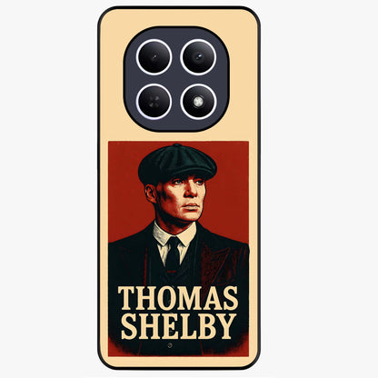Vintage Mafia Authority Glass Case showing flat back view with bold vintage mafia inspired artwork and glossy glass finish.