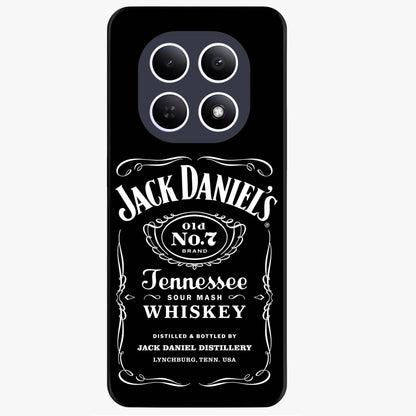 Vintage Whiskey Heritage Glass Case showing flat back view with classic whiskey inspired artwork and glossy glass finish.