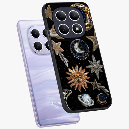 Celestial Gem Constellations Glass Case displayed in angled mockup highlighting gemstone inspired constellation design.