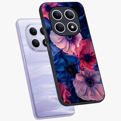 Flower Paper Art Pattern Glass Case displayed in angled mockup highlighting layered paper flower design with artistic aesthetic.