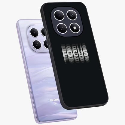 Focus Mode On Glass Case displayed in angled mockup highlighting clean minimal text artwork with modern aesthetic style.