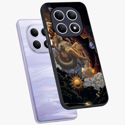 Galactic Divine God Glass Case displayed in angled mockup highlighting powerful celestial deity illustration with galactic aesthetic.