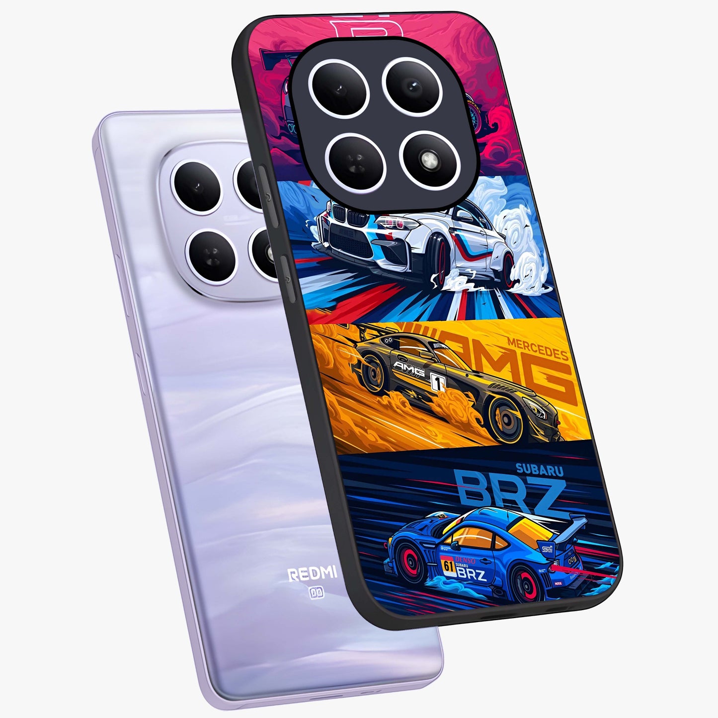 JDM Sports Car Glass Case displayed in angled mockup highlighting sleek Japanese racing car design with automotive aesthetic.