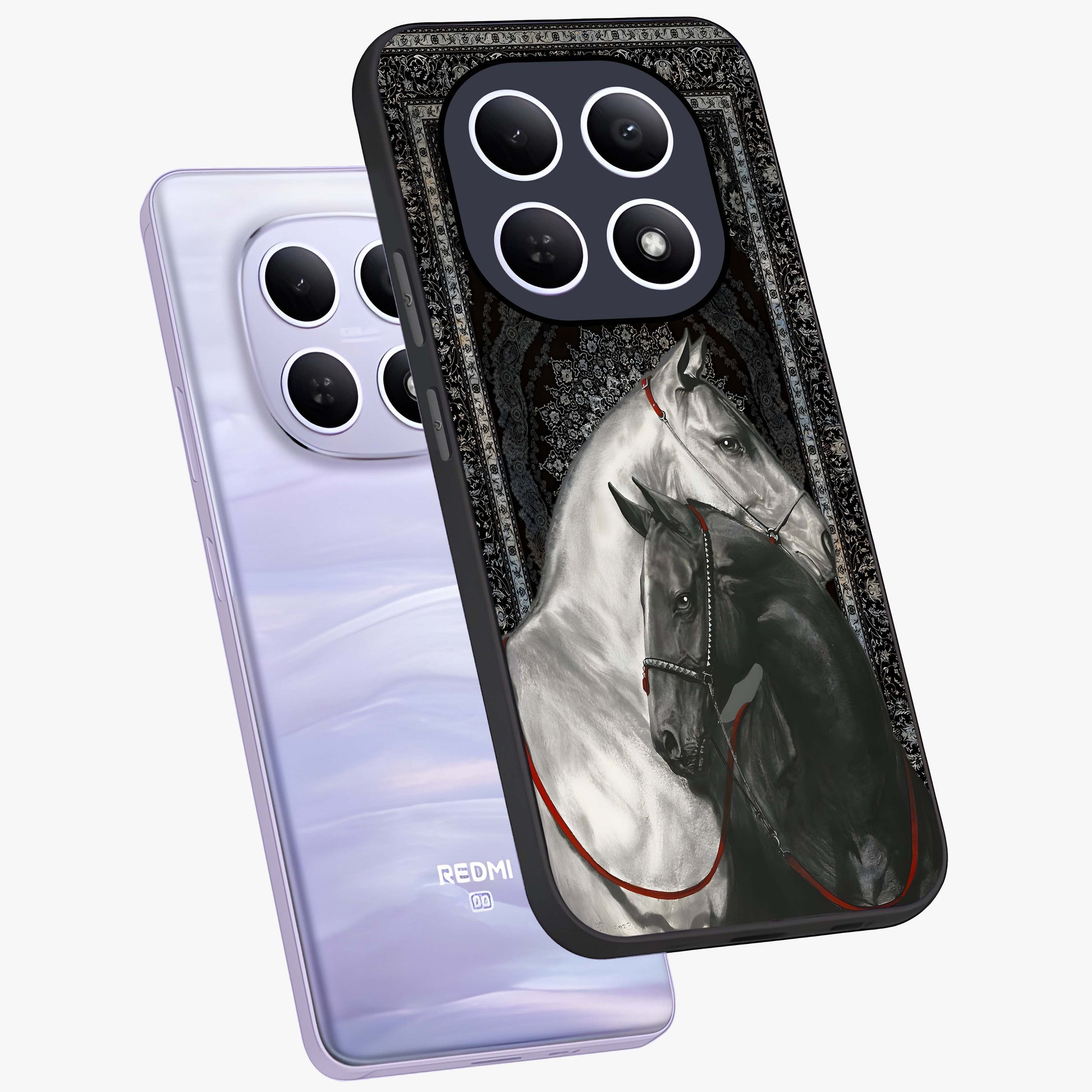 Majestic Ride Legacy Glass Case displayed in angled mockup highlighting sleek vehicle design with bold racing aesthetic.