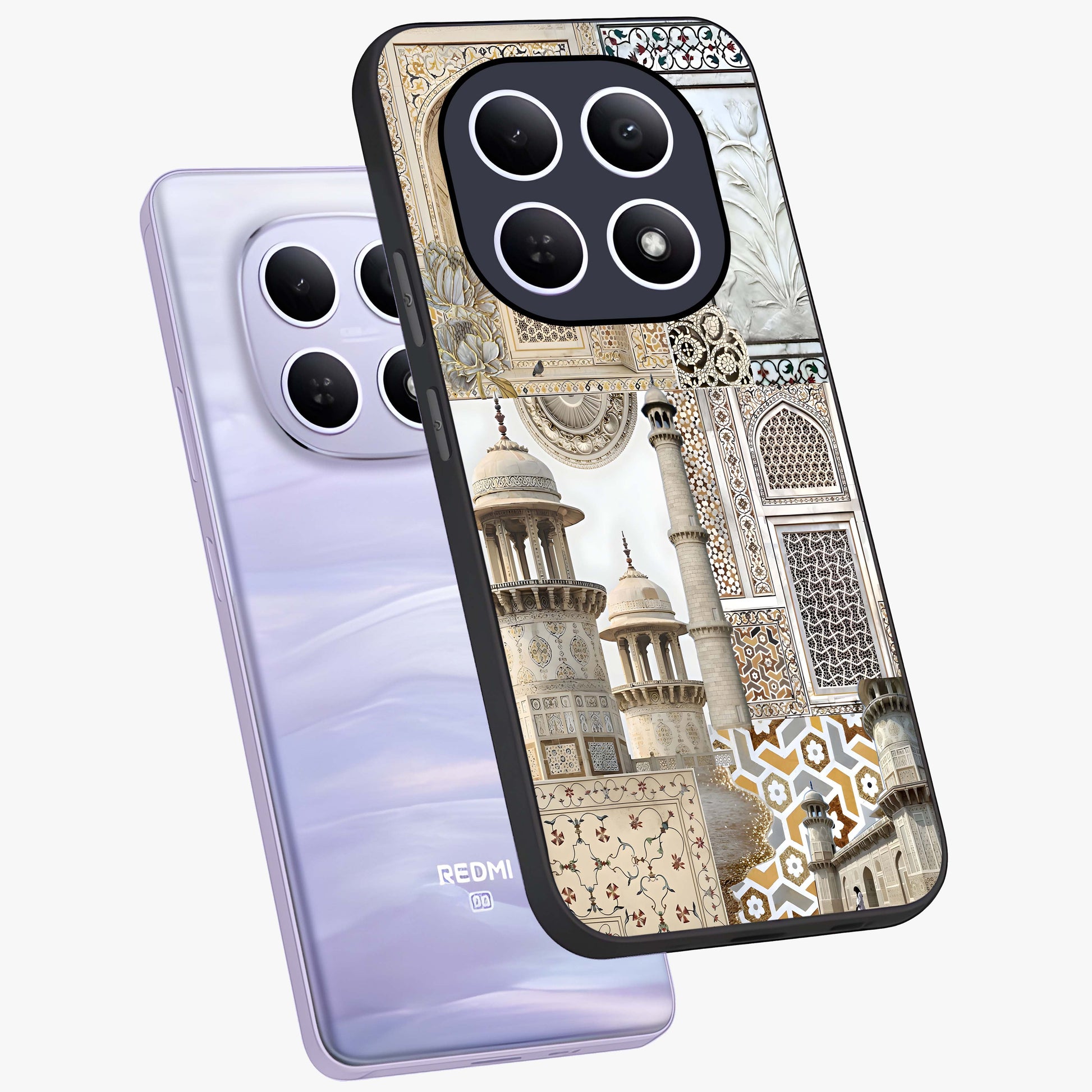 Mughal Marble Legacy Glass Case displayed in angled mockup highlighting elegant heritage marble artwork with royal aesthetic.