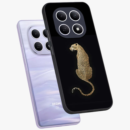 Regal Leopard Glass Case displayed in angled mockup highlighting powerful animal illustration with stylish wild aesthetic.