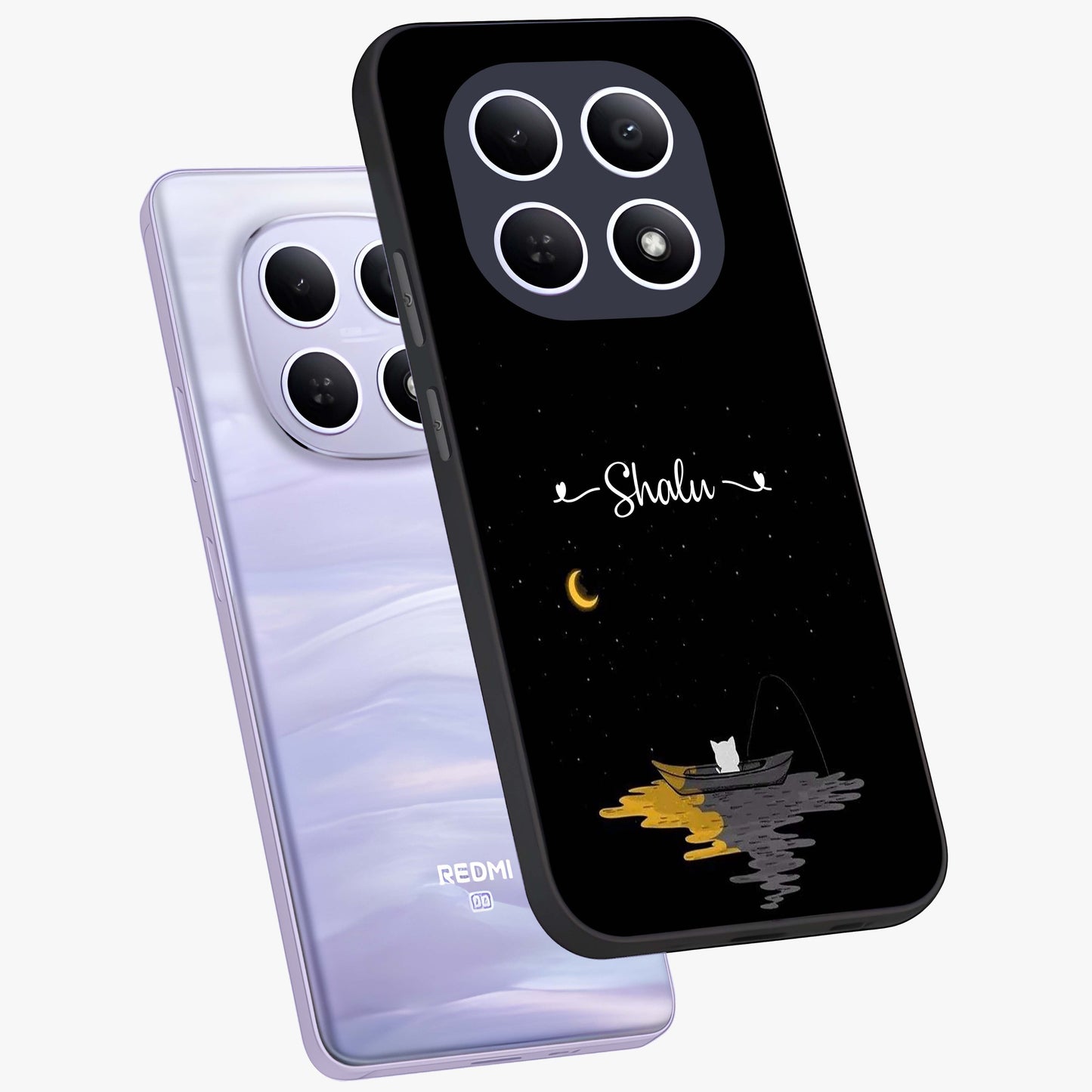 Silent Night Row Glass Case displayed in angled mockup highlighting peaceful evening design with dreamy night aesthetic.