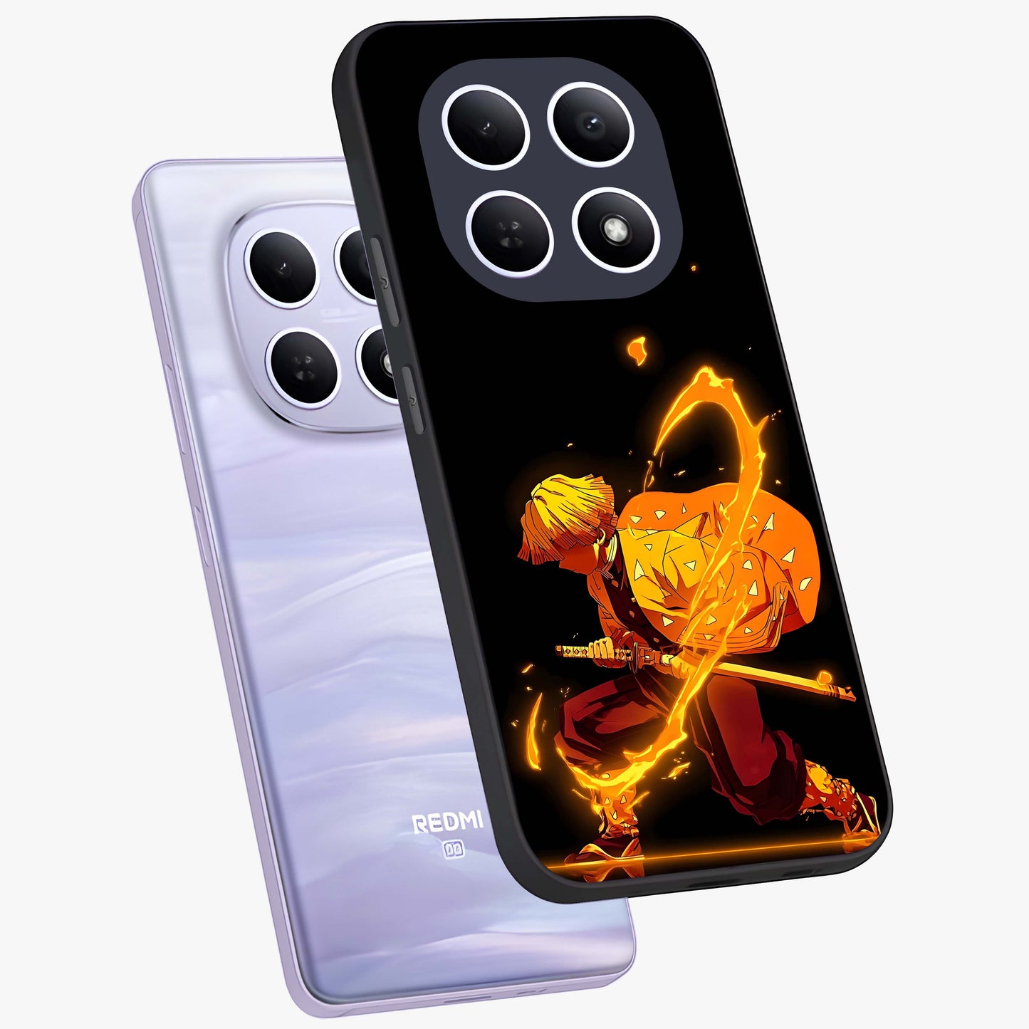 Thunder Flame Execution Glass Case displayed in angled mockup highlighting dramatic fire themed design with intense fantasy aesthetic.