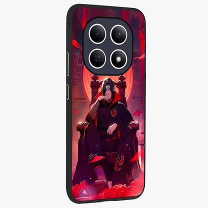 Blood Moon Sovereign Glass Case upright view showcasing powerful moon inspired artwork with cosmic aesthetic style.