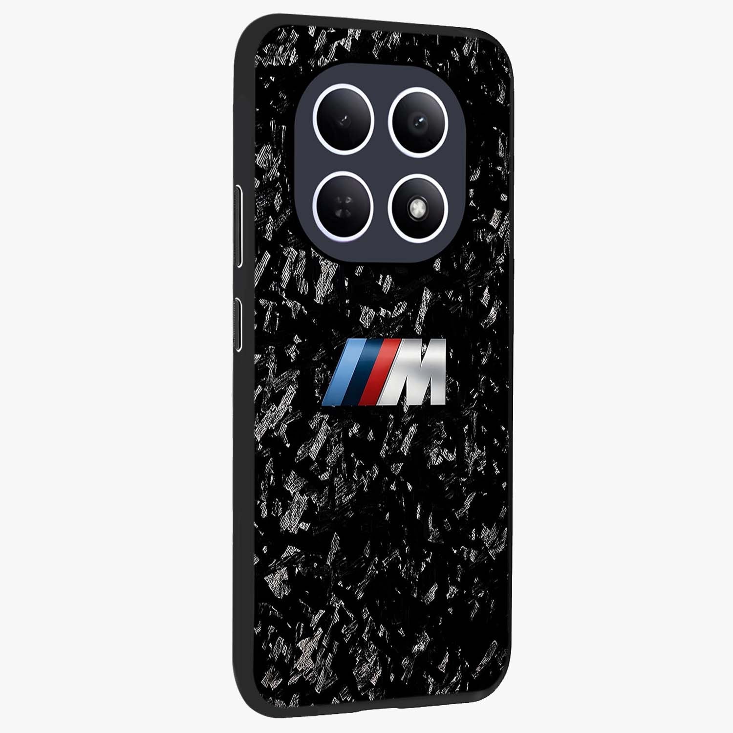 Carbon Speed Mark Glass Case upright view showcasing modern carbon speed graphic with bold automotive theme.