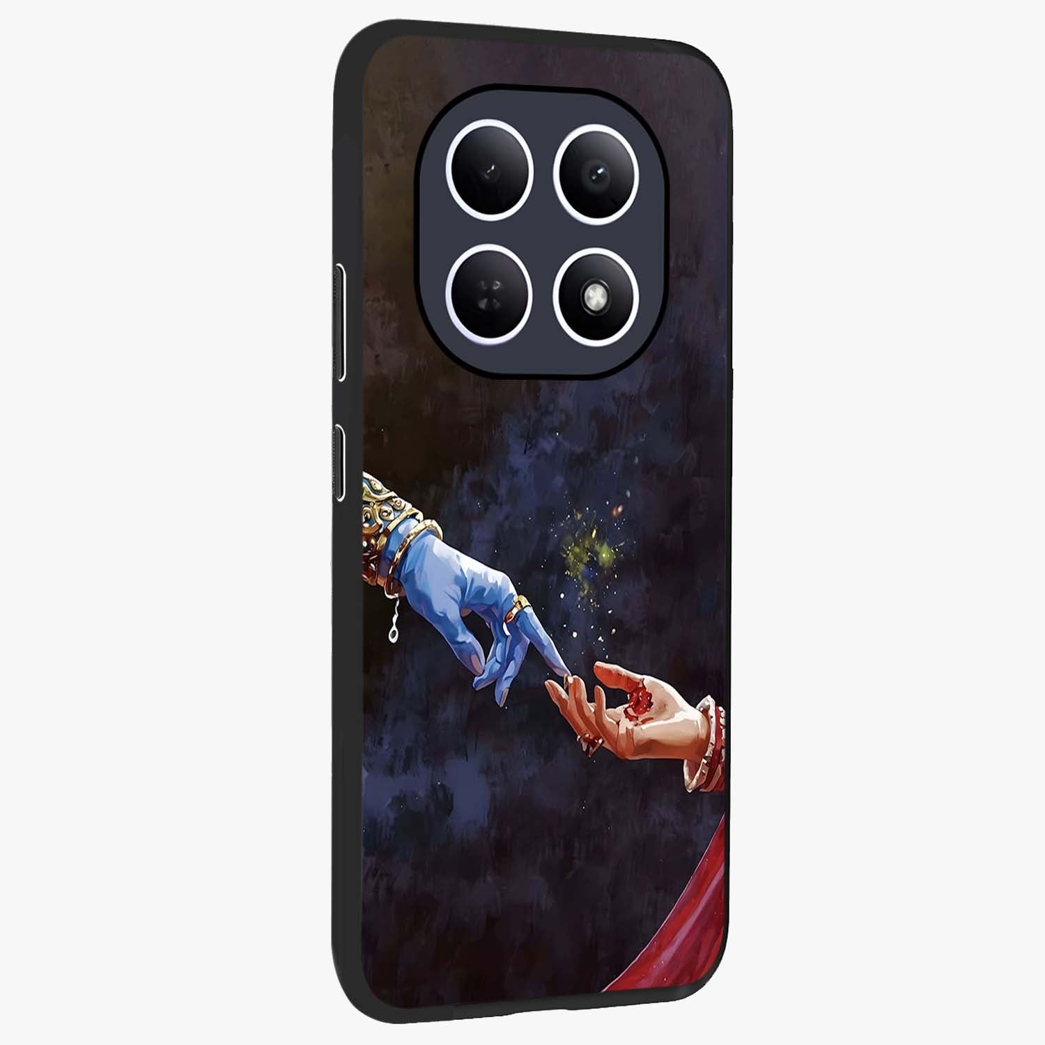 Divine Touch Eternal Glass Case upright view showcasing peaceful spiritual artwork with eternal divine theme.