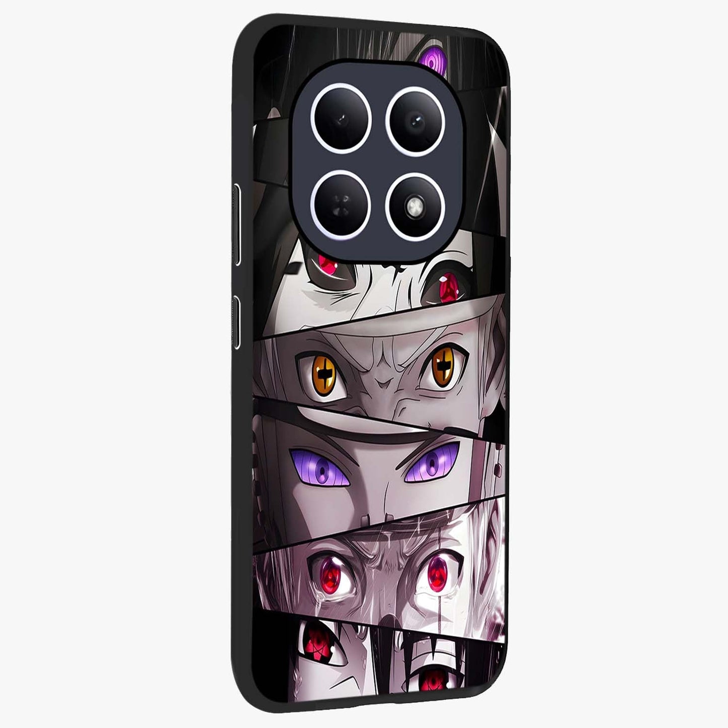 Eyes of Destiny Glass Case upright view showcasing symbolic eye artwork with dramatic artistic theme.