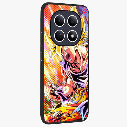 Firing Goku Glass Case upright view showcasing energetic anime artwork with bold warrior theme.