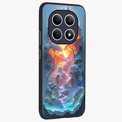 Glow Forest Portal Glass Case upright view showcasing enchanted forest portal artwork with fantasy nature theme.