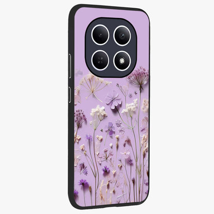 Lavender Blossom Dream Glass Case upright view showcasing delicate lavender blossom artwork with peaceful floral theme.
