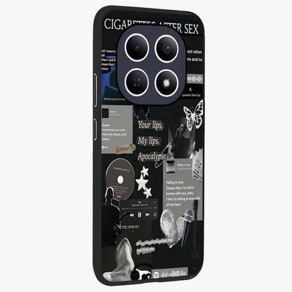 Midnight Love Echo Glass Case upright view showcasing expressive romantic artwork with dreamy midnight theme.
