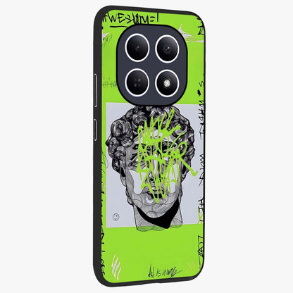 Neo Graffiti Rebellion Glass Case upright view showcasing colorful graffiti artwork with bold modern street style.