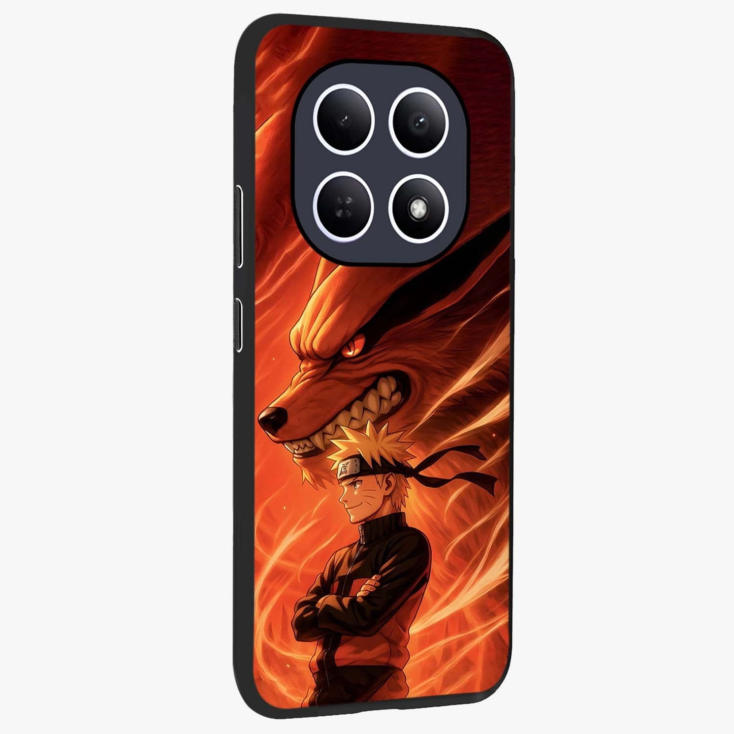 Nine Tails Legacy Glass Case upright view showcasing dramatic nine-tails artwork with intense anime themed design.